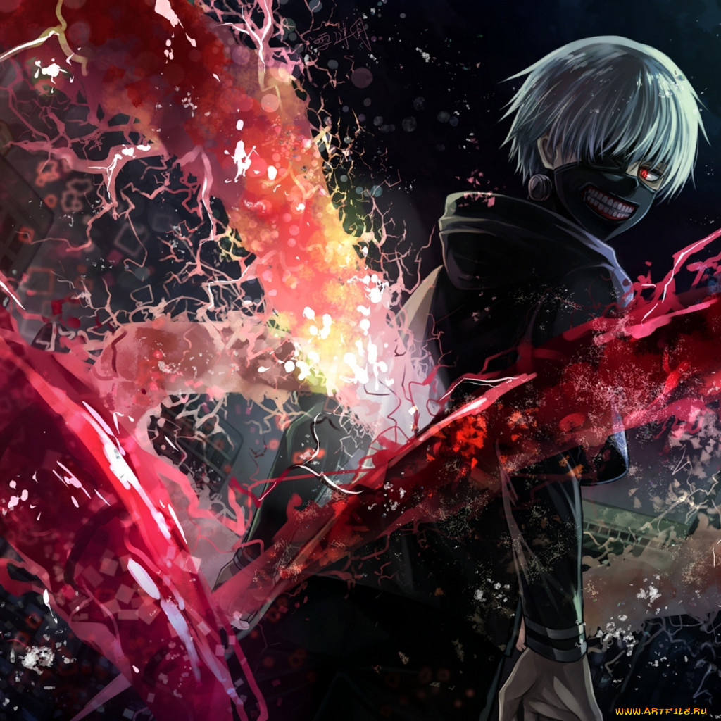 Обои Аниме Tokyo Ghoul, обои для рабочего стола, фотографии аниме, tokyo  ghoul, арт, angel31424, tokyo, ghoul, kaneki, ken, парень, маска, магия,  дома, зубы Обои для рабочего стола, скачать обои картинки заставки на